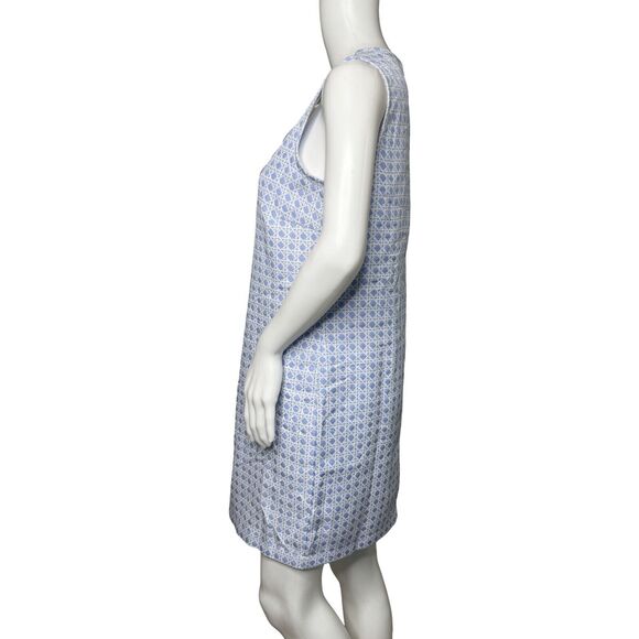 Romeo + Juliet Dress Women Small Blue White Geometric Shift Lace Feminine Preppy - Picture 3 of 10